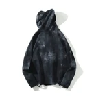Tie Dye Wholesale Fashion Long Sleeve Printed Oversized Pullover Men's Distressed Tie Dye Hoodie