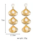 Pearl Earring Fashion Personality Creative Ear Jewelry Natural Pearl Shell 3 Series Earring Jewelry