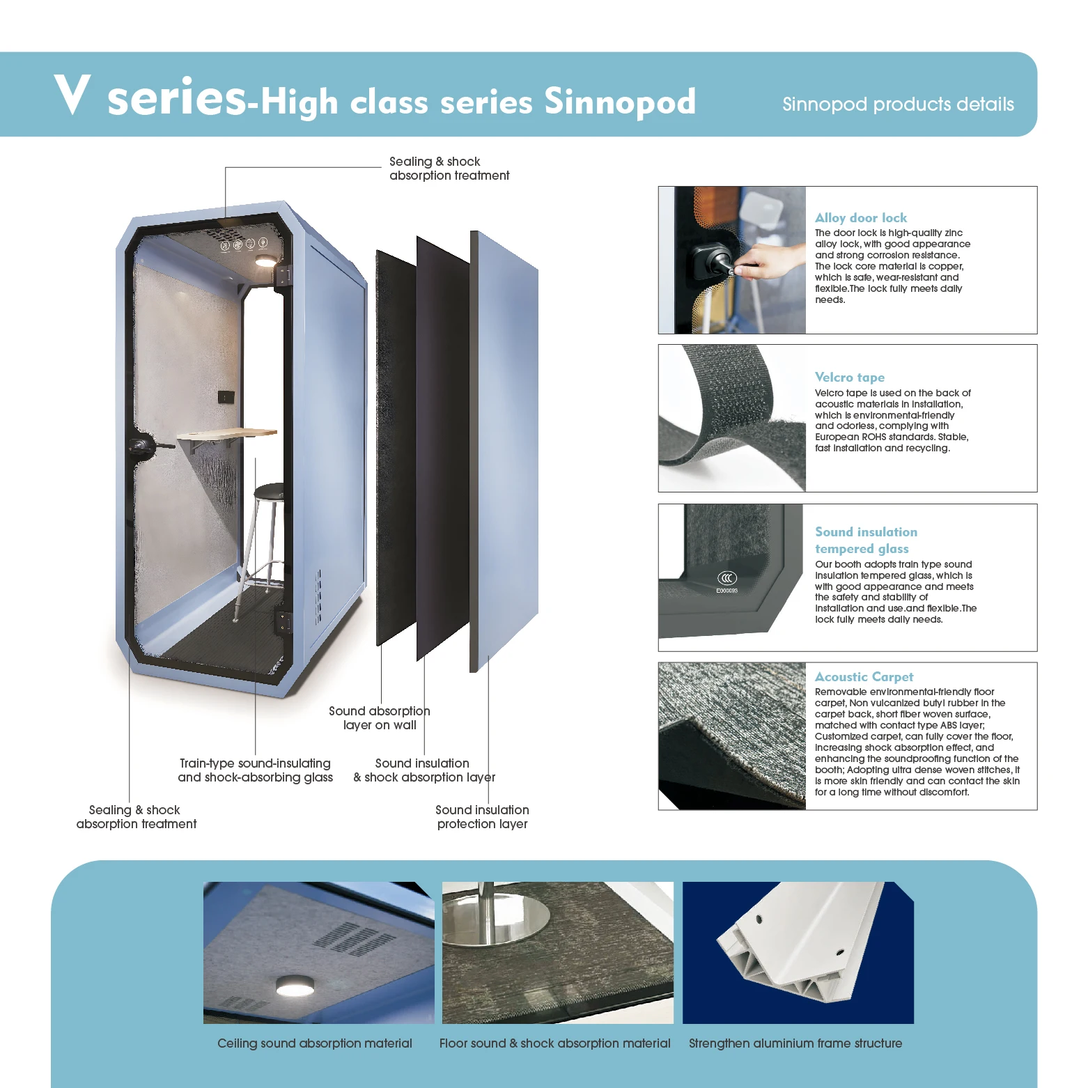 Professional Office Pod, Workplace Noise Reduction Device, Telephone Booth Sound Insulation Cabin 0