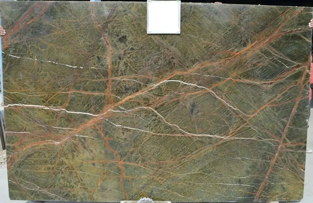 product china suppliers modern green rainforest brown marble slab polished surface 1 year warranty for villa flooring and wall tiles680322-8