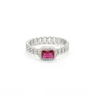 925 Silver Ring Gold-plated Ring 925 Sterling Silver Gold-plated Jewelry With Red Ruby Finger Ring