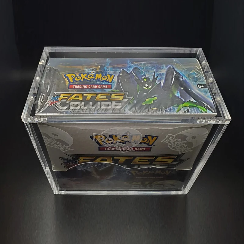 Clear Acrylic Display Case Pokemon Booster Box Magnet Lid For Pokemon