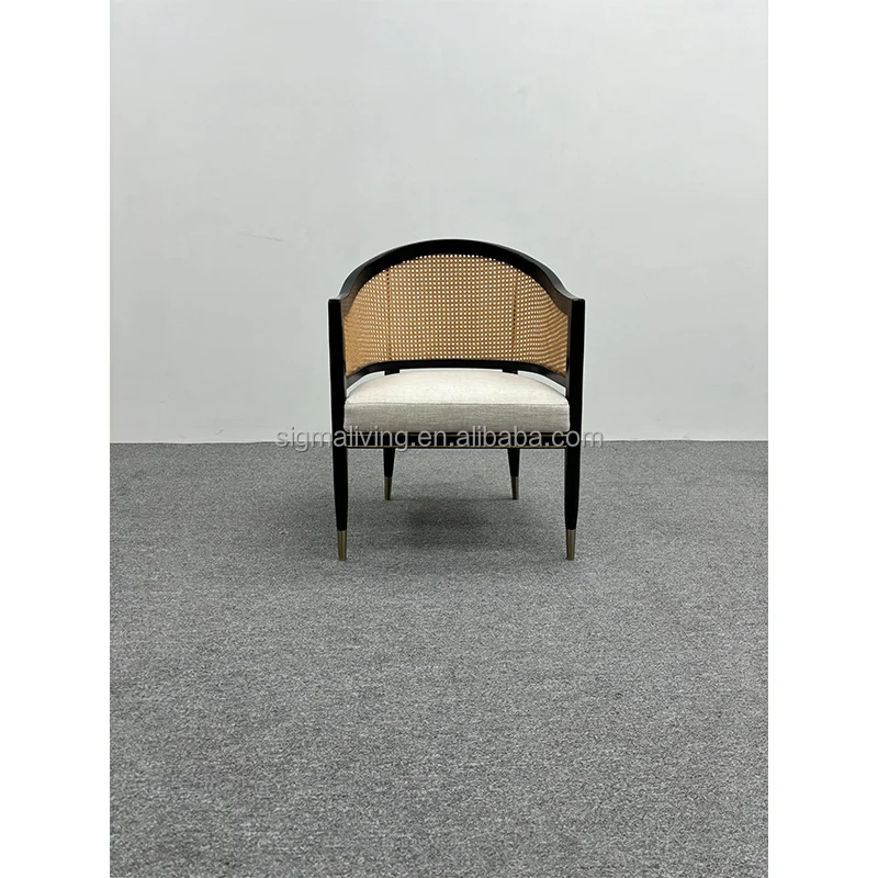 Modern new indoor furniture dinning chair leisure rattan high-end living room dinning table and chair