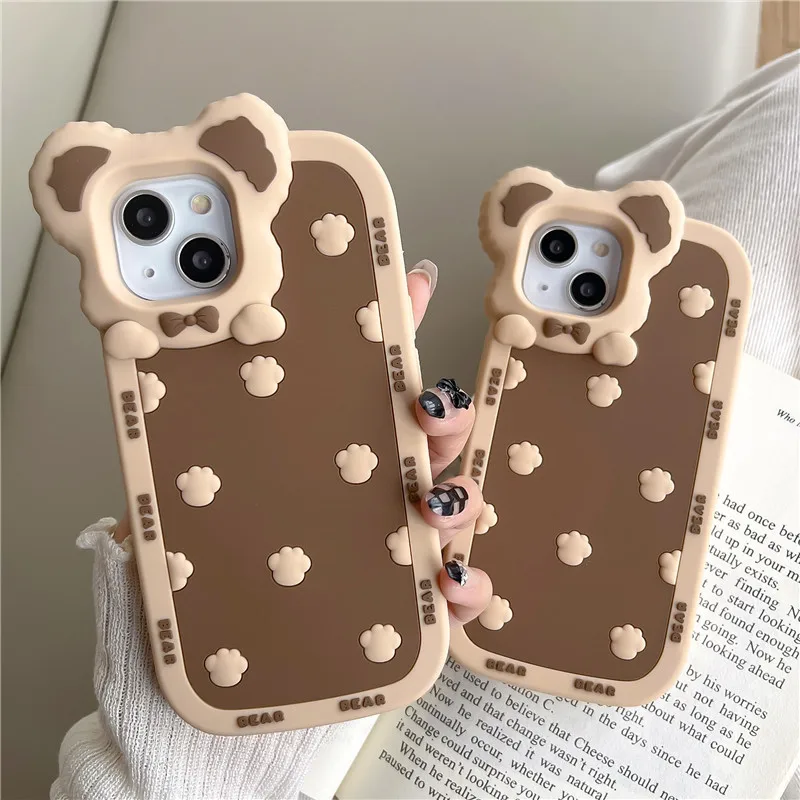 Wholesale Cute Funny Mobile Back Cover Animal Silicone Phone Case for Apple iPhone 15 14 13 12 pro max 11