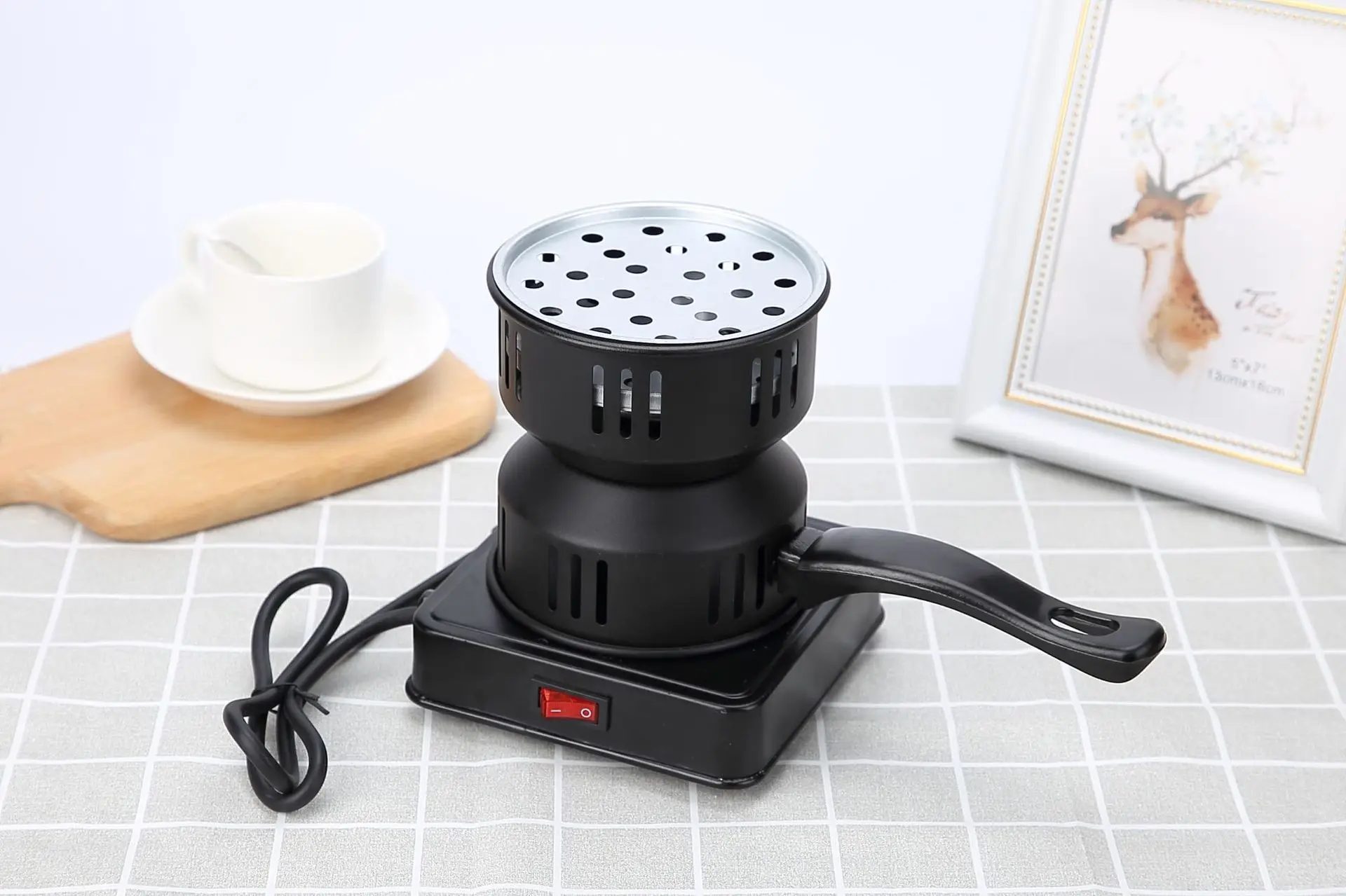 DD049  Wholesale Arab Cube Coconut Carbon Oven  Shisha Point Charcoal Furnace Portable Heating Charcoal Stove