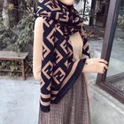 Scarf Autumn Winter New Double-sided Thick Cashmere Scarf Letter Double F Pashmina Shawl