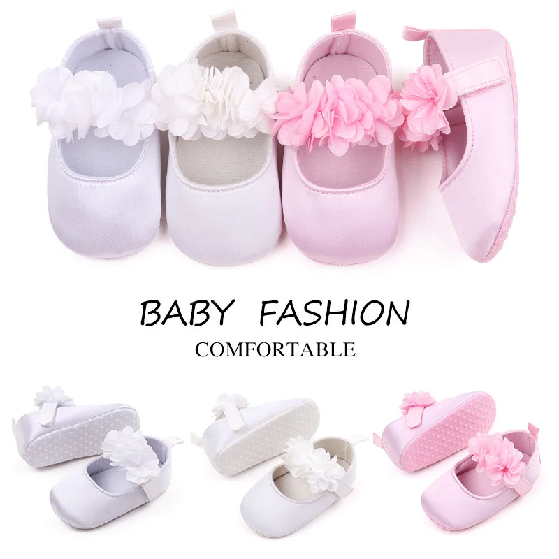 product new arrival spring summer soft soled non slip floral walking shoes for baby girls-1