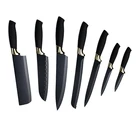 5 Knives Sets Set 5 6 7 Piece Cuchillos Knives Nakiri High Quality Carbon Stainless Steel Kitchen Knife Sets Black Knife Set