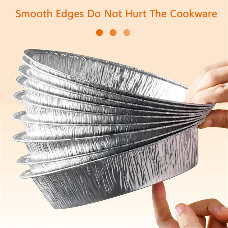Tin Foil Pan Cake Cup Mini Tart Pan For Baking Roasting Round Deep Disposable Aluminium Foil Bowl