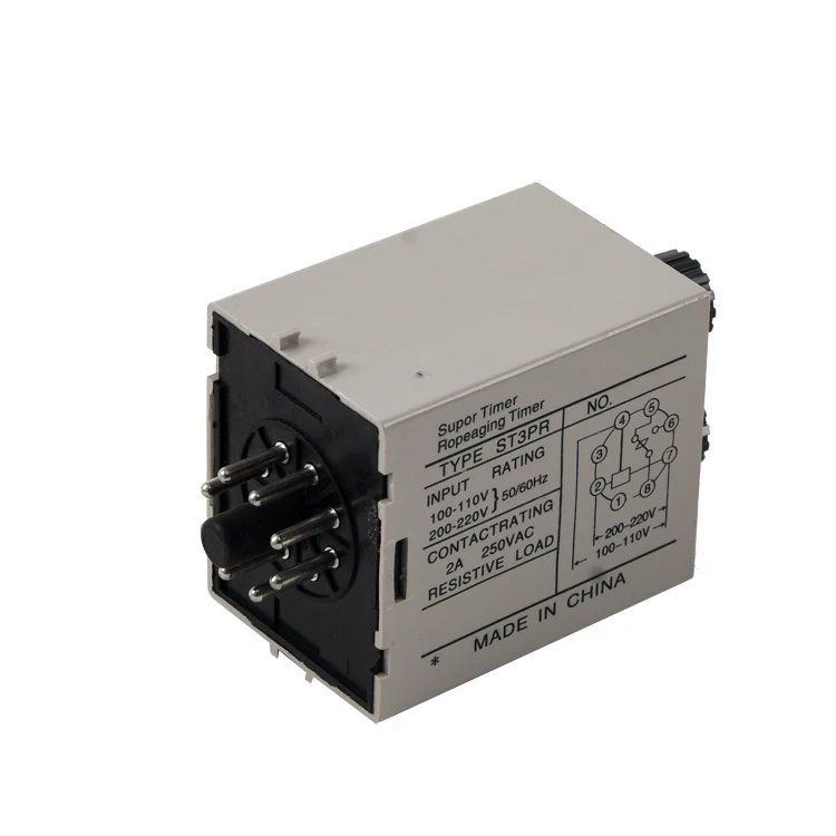 product st3pr electrical time relay counter relays knob timer relay with socket base-2