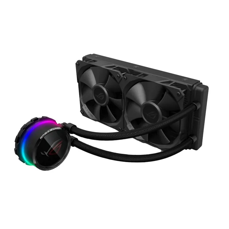 Asus Rog Ryuo 240rgb Water Cooling Aio Liquid Cpu Cooler 240mm Radiator  Dual 120mm 4-pin Pwm Fan With Oled Panel & Fan Control - Buy Asus Rog Ryuo  240 