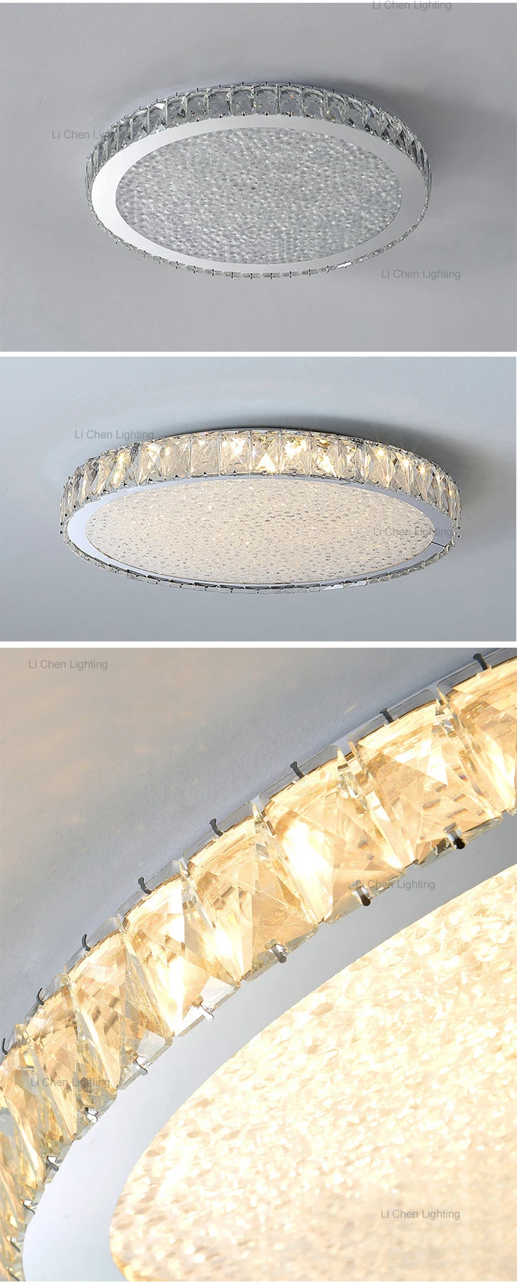 c0065 luxury style home hotel villa indoor decoration crystal modern square round led ceiling lamp -2