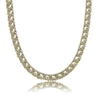 Jewelry Hip-hop Trend Men's K Gold Large Gold Chain Micro-inlaid Zircon Full Diamond Jewelry Necklace