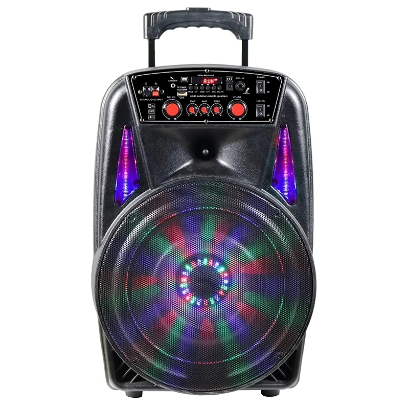 laser portable bluetooth trolley speaker