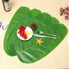 Banana 2021 Hawaiian Luau Party Jungle Beach Theme Decorations Artificial Banana Leaves For Table Decoration