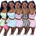 Design Dresses 2021 Latest Design Sexy 2 Piece Set Women's Skirts Summer Dresses Halter 2 Piece Set Clothing