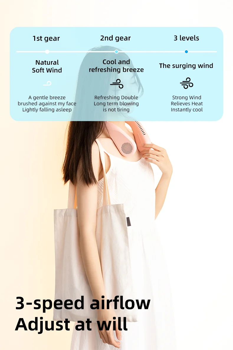 Neck-hanging Mini Fan, portable, USB - detail 6