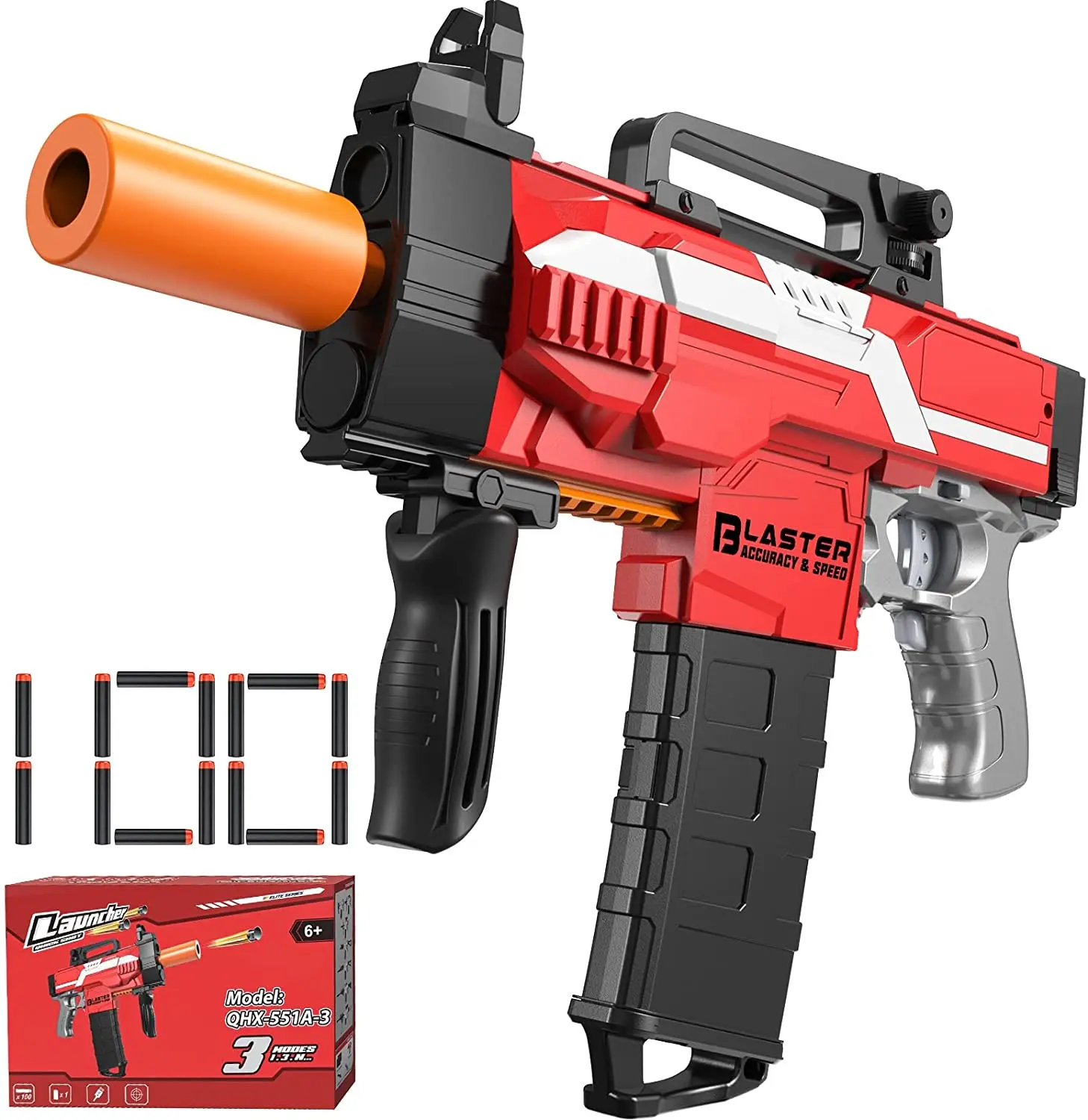 New Nerf Dart Machine Gun Motorized Fully Automatic Toy Guns for Boys Blaster 