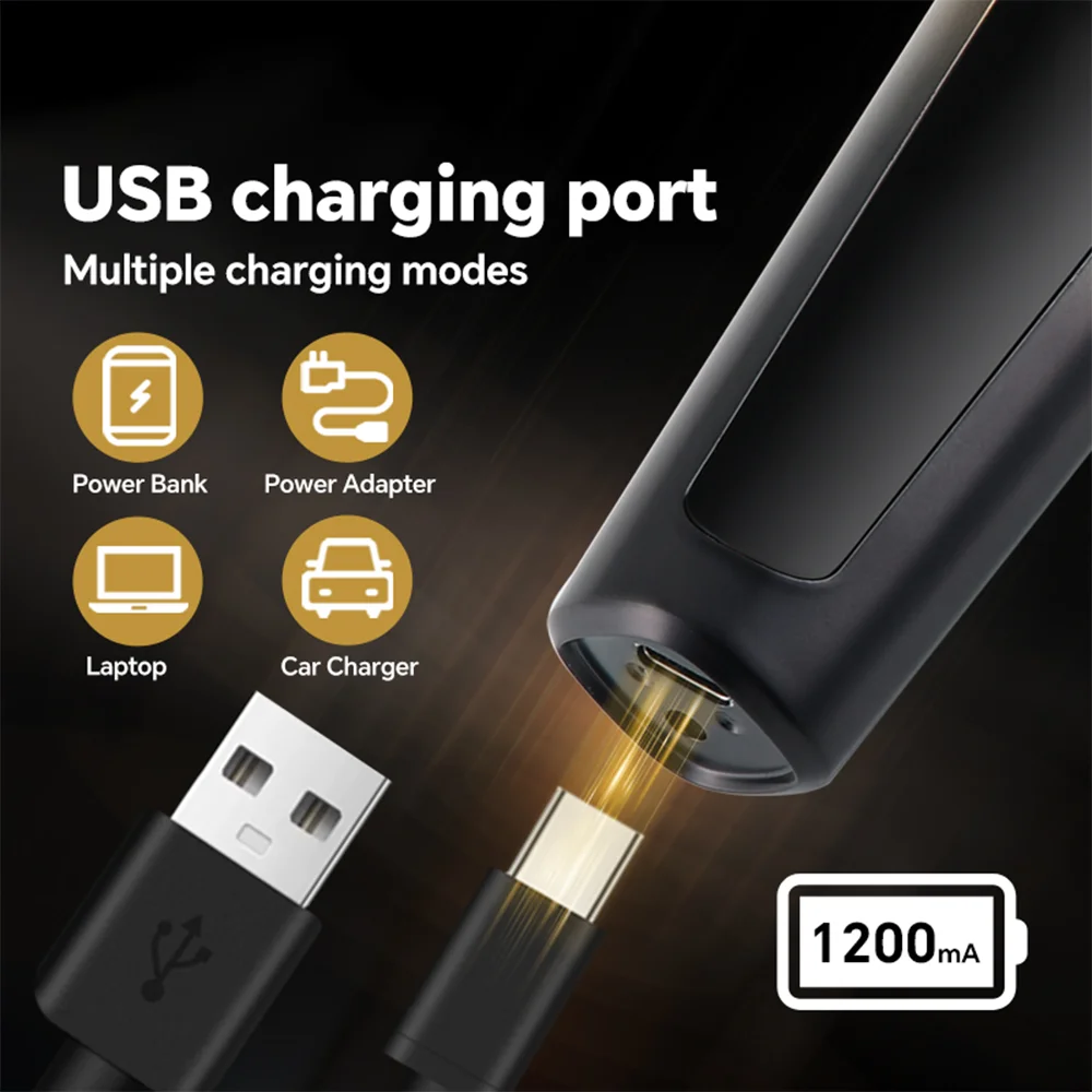 Professional Rechargeable USB Electric Hair for Clipper Adjustable Blade Head Stainless Steel English Instructions for Household details