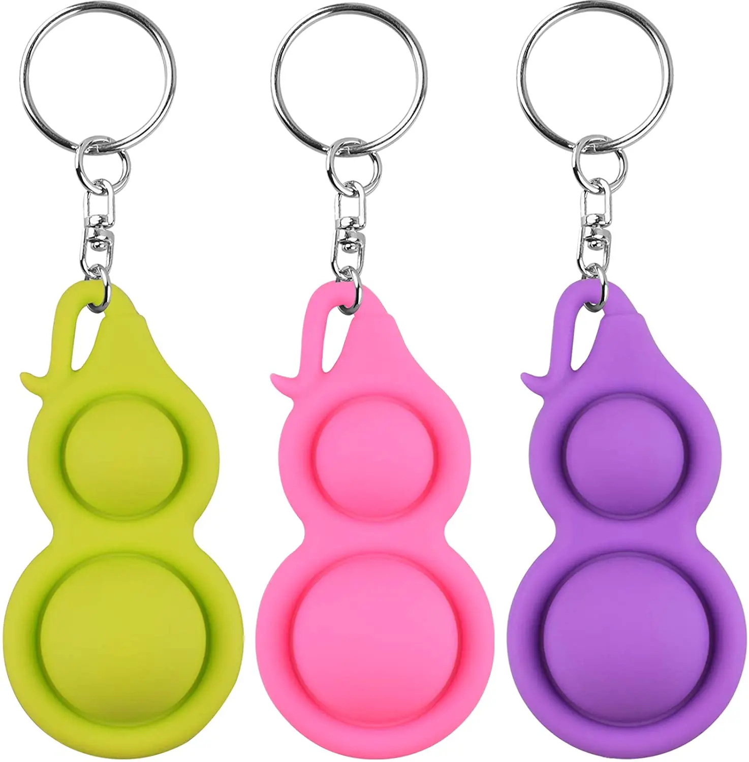 Push Pop Bubble Keychain Sensory Toys Portable Stress Relief Handheld Toys 2021 Simple Dimple Fidget Toy
