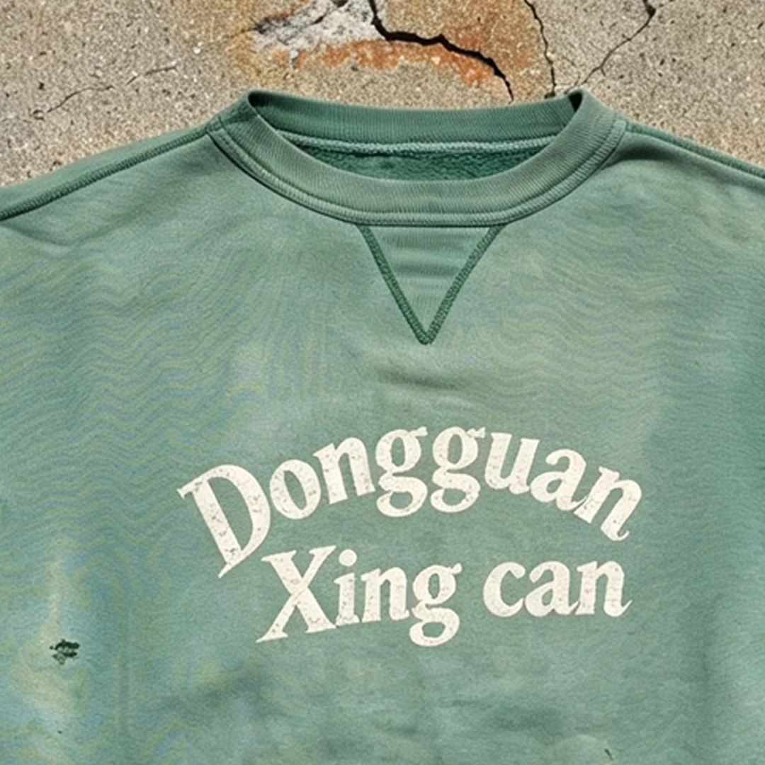 product streetwear manufacturer vintage wash distressed destroyed crewneck pullover custom dtg digital print long sleeve t shirt-4