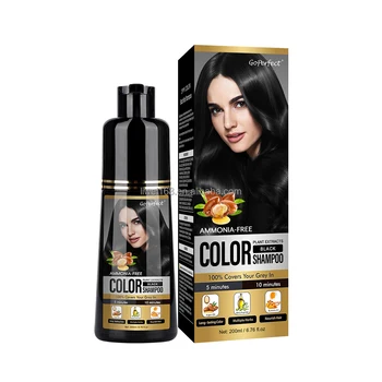Professional Dye Hair Black Shampoo Hair Dye Shampoo 3 In 1 Ammonia And Ppd Free Black Hair Color Shampoo