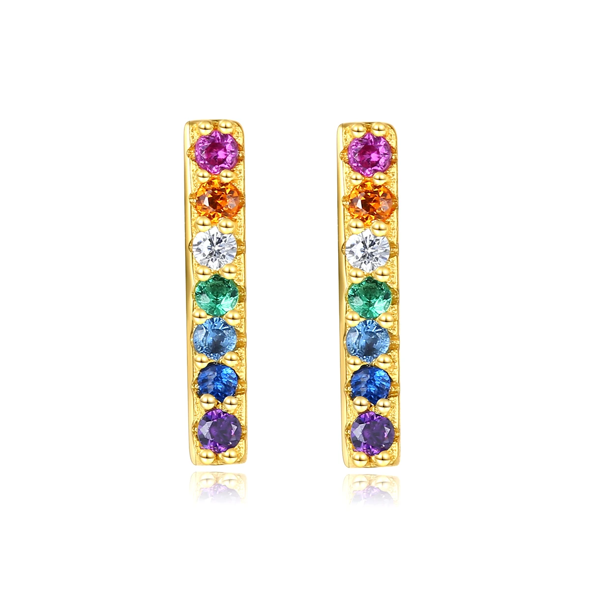 rainbow bar earrings