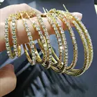 Earrings Hoops Iced Out Diamond Earrings Hoops