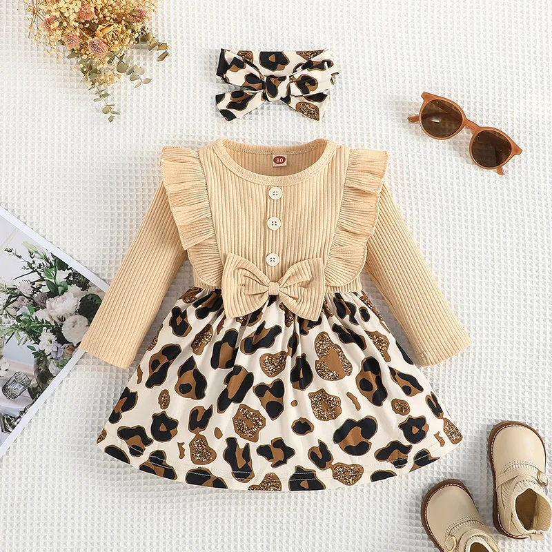 INS Korean newborn infant baby clothing sets cotton princess dresses suits toddler little girls casual dresses