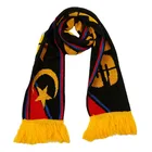 Knitted Scarf Knitted 100% Acrylic Material Flag Knitted Pattern US Scarf For Football Team Tournament