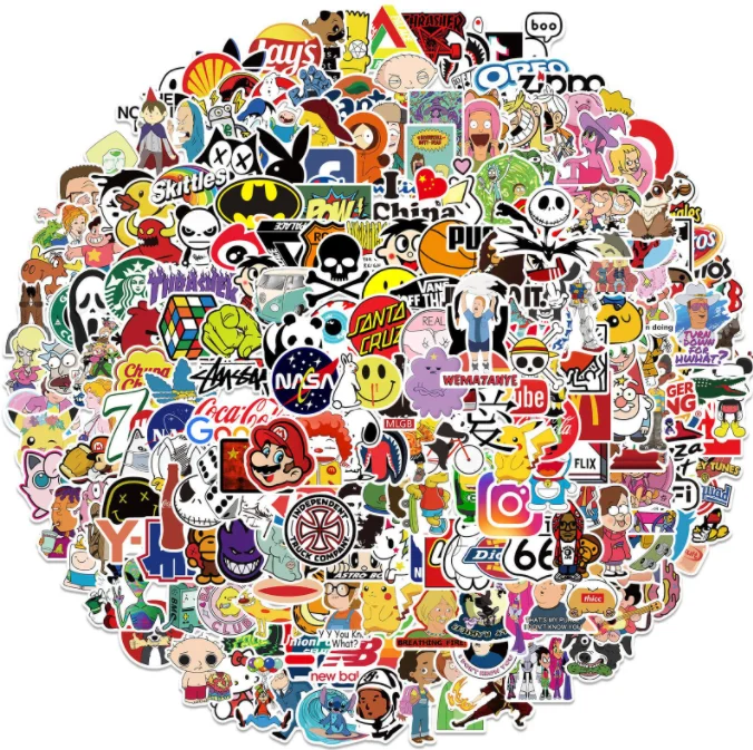 302 Pcs 90s Colorful Waterproof Cartoon Personality Doodle Stickers Pack -  Buy Car Pvc Custom Sticker,Home Button Sticker For Phone,Commercial  Refrigerator Sticker Product on 