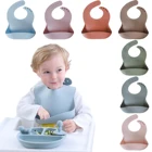 Baby Bib Silicone Baby Bib SAMPLE ORDER AVAILABLE Colorful Washable BPA Freee Silicone Baby Food Bib