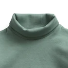 Clothes Boutique Hot Sale Tracksuit Solid Green Color Turtleneck Casual Sweatsuit Kids Clothes Sets