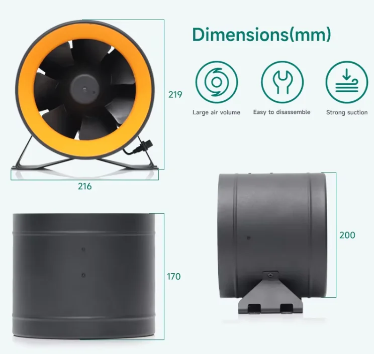 Inline Duct Fan, 6-Inch, HVAC - detail 6