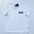 T-shirts T-shirt T-shirts New Arrive Wholesale O Collar Ladies T-shirt With Three-line Pattern