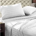Cotton Bedding Set Queen Size 3cm Stripe 300TC Hotel Bed Linen 100% Cotton Hotel Luxury Bedding Set Bed Sheet Set
