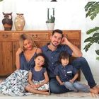 Family New Cotton Family Matching Clothes Child Skirt Baby Girl Mother Father Boy Mommy And Me Outfits