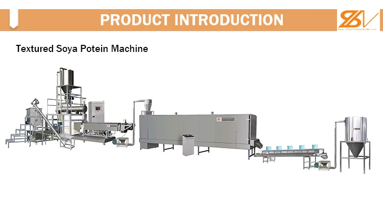 Automatic Textured Vegetable Soya Protein Making Machines Extrusion