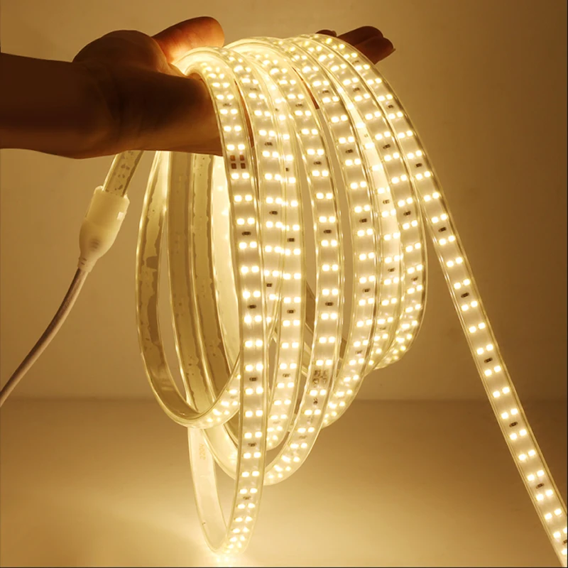 Manufacturers cheap wholesale 220V double row lamp bead LED Flexible lamp SMD2835 180led /m 1-15M 3000K 4000K 6000K