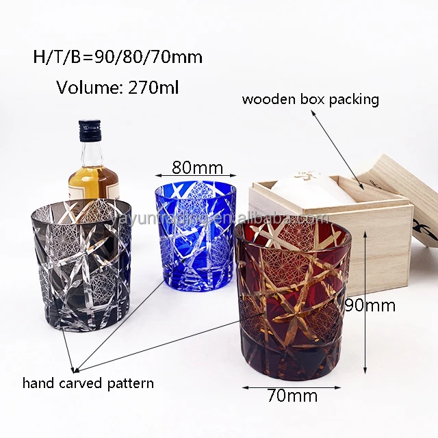 Bohemia Embossed Hand Engraved Glassware Tumbler Handmade Crystal