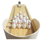 Wooden Game Children's Puzzle Wooden Toy Mini Bowling Interactive Tabletop Ball Game For Infants And Children