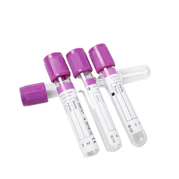 suppliers price purple medical 2ml 3ml 4ml 5ml edta anticoagulant k2 k3 vacuum blood test collection tubes
