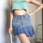 Skirt Jean 2022 New Large Size Women's Bag Hip Skirt Solid Color Denim Skirt Short Jean Skirt Women