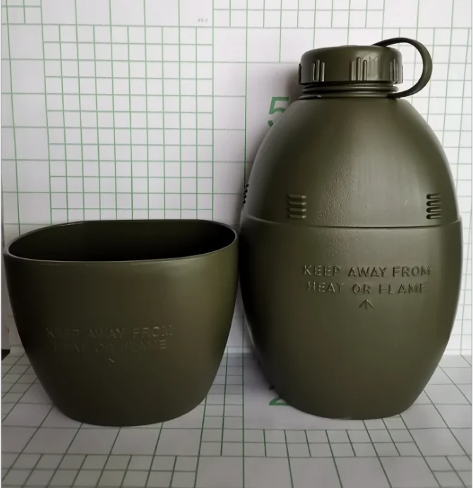 British style militaire bouteille d'eau & Mug Set standard 58 motifs noir