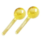 Guangdong Magic Gold Facial Ice Globes With Shimmering Glitters Massage For Face And Eyes Ice Glass And Polymer Gel
