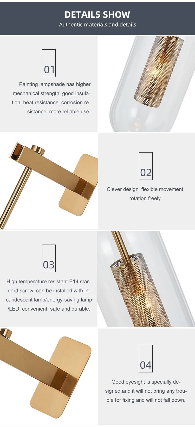 wq0017 1c high quality indoor decoration lighting living room bedroom bedside iron led wall lamp-3