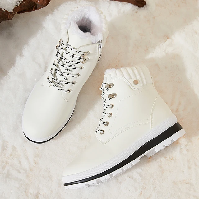 NR Boots Snow Boots Adult Winter Shoes Midi Rubber China Factory Makes Lined Warm Outdoor GENUINE Leather Sheepskin for Women