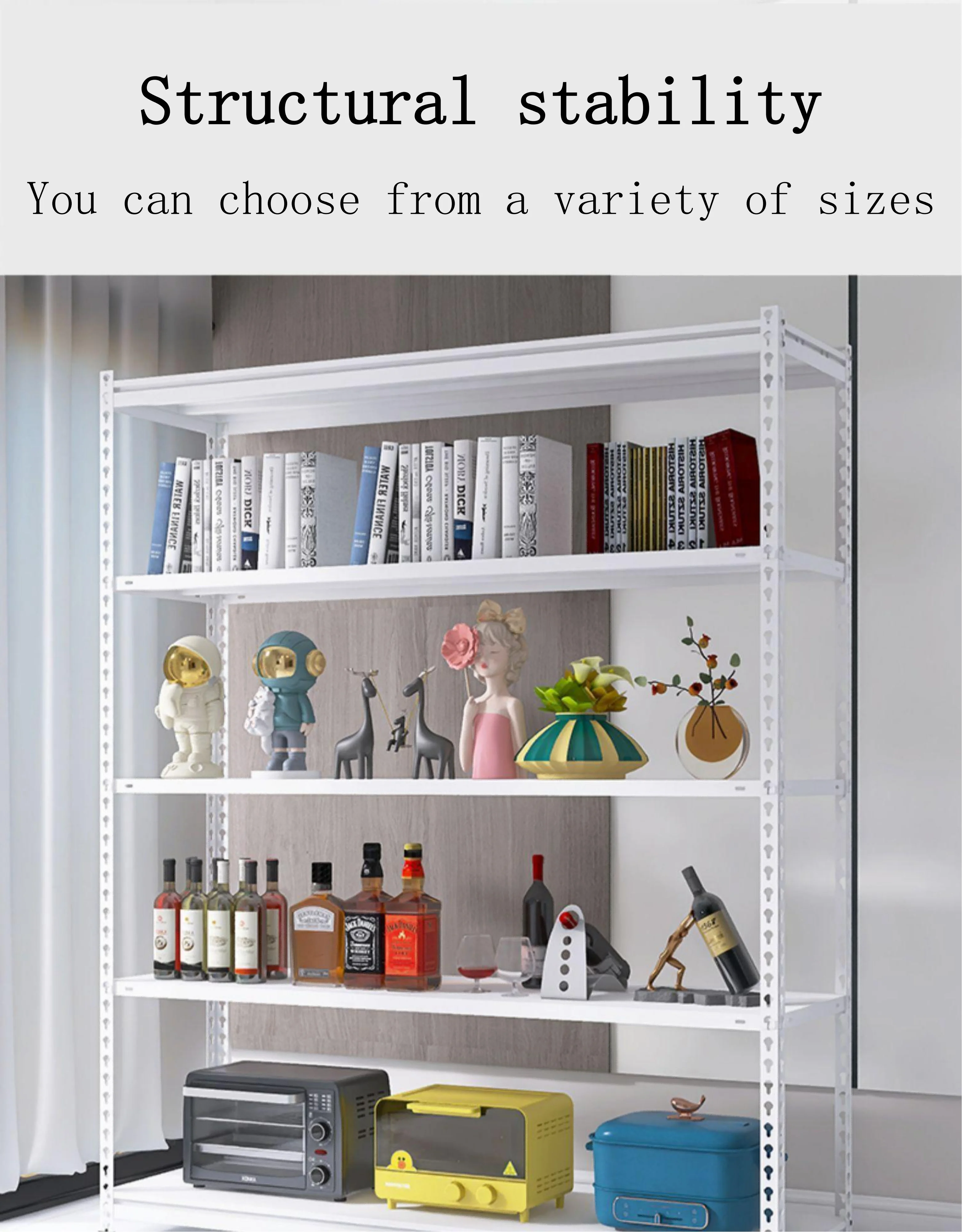 Adjustable Steel Shelving Storage Rack 130kg Per Layer Light Duty 5