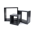 Natural Hexagon Eco-friendly Sets Of 3 Natural Pine Wooden Hexagon Floating Honeycomb Shelves