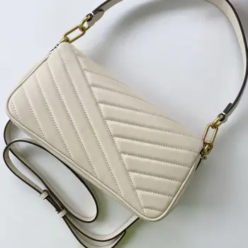 Hot Sale Fashion Design Luxury Brand High Quality Goat Leather Handbags Top Grade Leather Quilted Crossbody Ladies Flap Bag